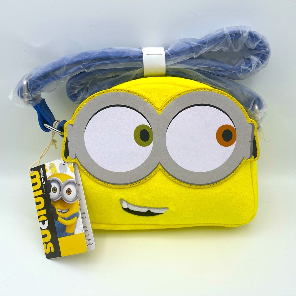Loungefly Minions Bob Fuzzy Crossbody Bag New